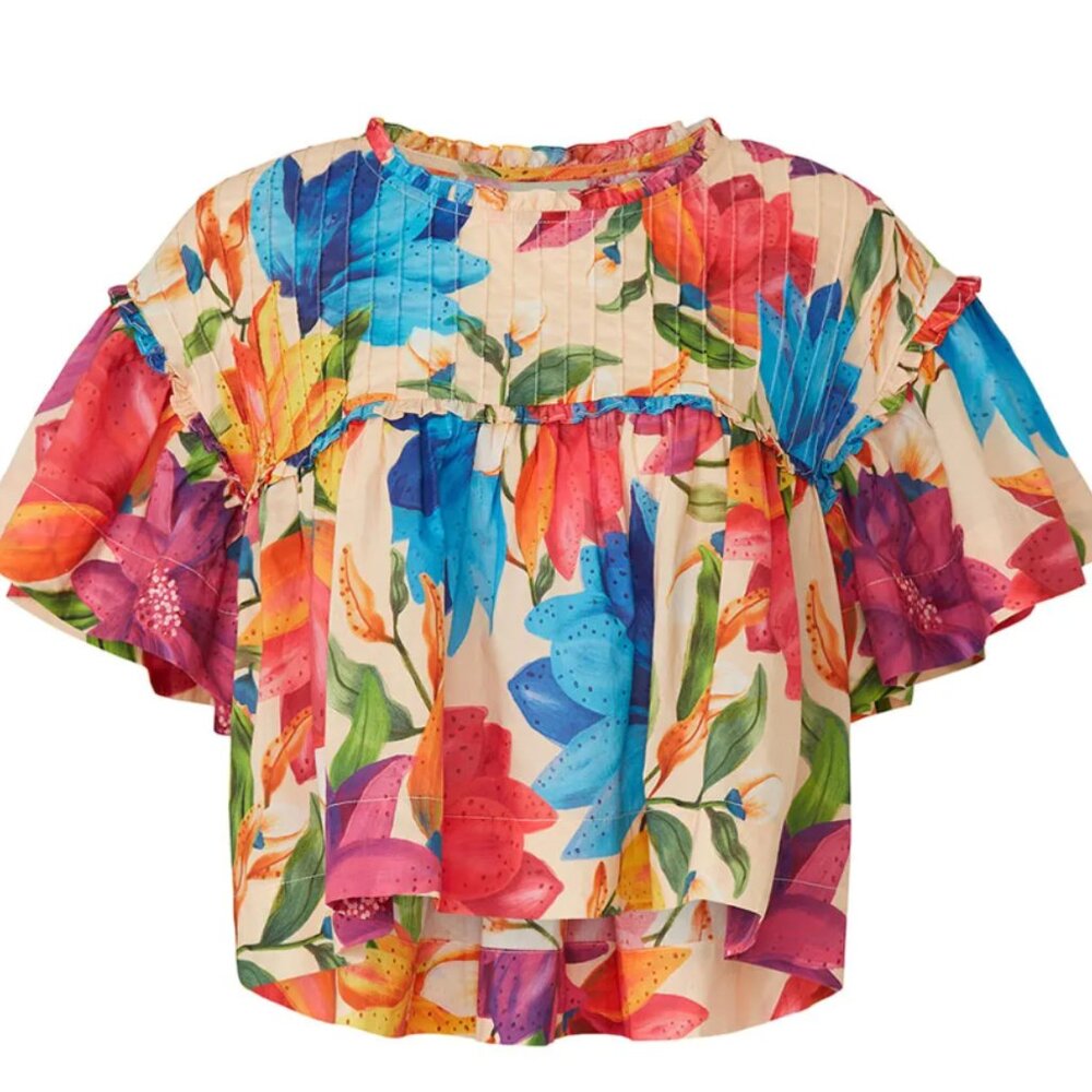 Women's Farm Rio Marys Garden Blouse Large